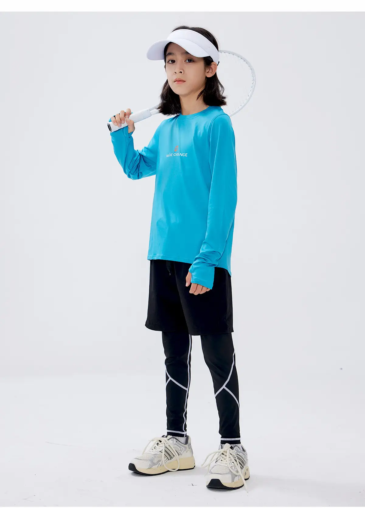 Kids Long Sleeve T-Shirt Blue Oversized Summer Wear — feature 16