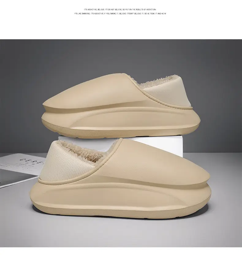 Cotton Slippers Winter fleece-lined Warm Cotton Shoes Couple Outfit Waterproof Slippers Cross-border plus size Casual Thick-soled Home Shoes — feature 20