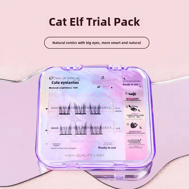 Cute Glue-Free Cat Eyelashes for Natural Look - Image 5