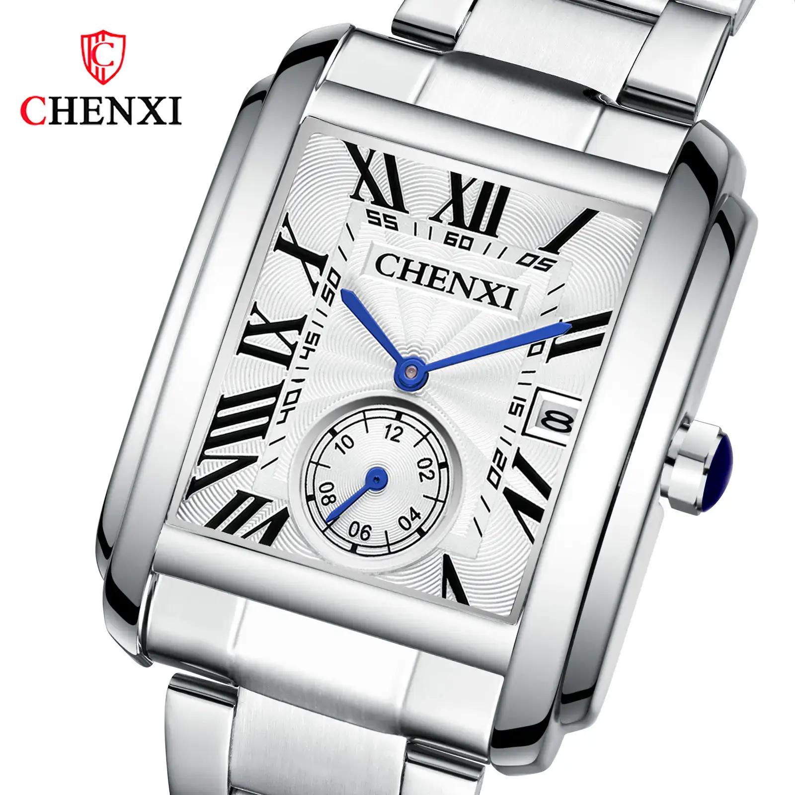 Chenxi Square Steel Belt Calendar Watch for Men - Image 4