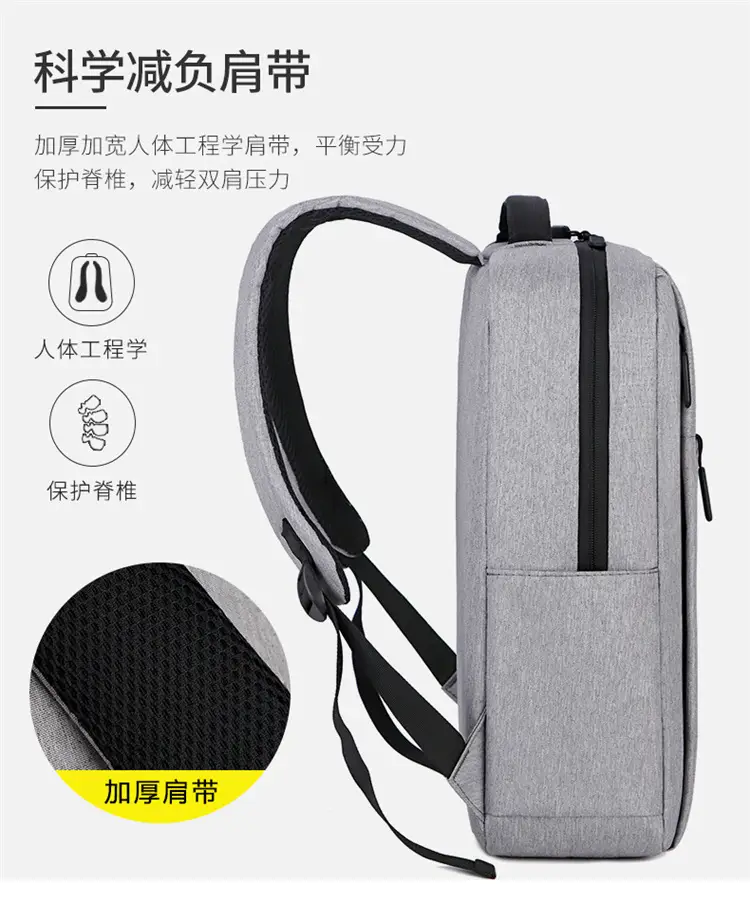 Business Backpack Oxford Men's Waterproof Shockproof 15.6 Inch Laptop Bag Outdoor Lightweight Commuter Backpack — feature 10