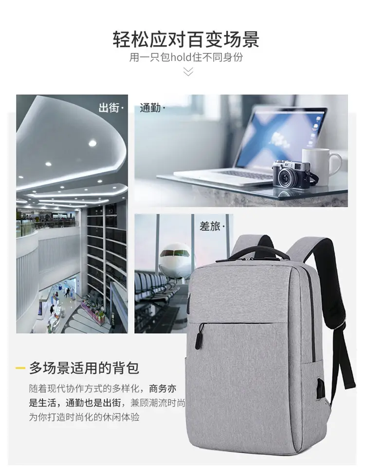 Business Backpack Oxford Men's Waterproof Shockproof 15.6 Inch Laptop Bag Outdoor Lightweight Commuter Backpack — feature 12