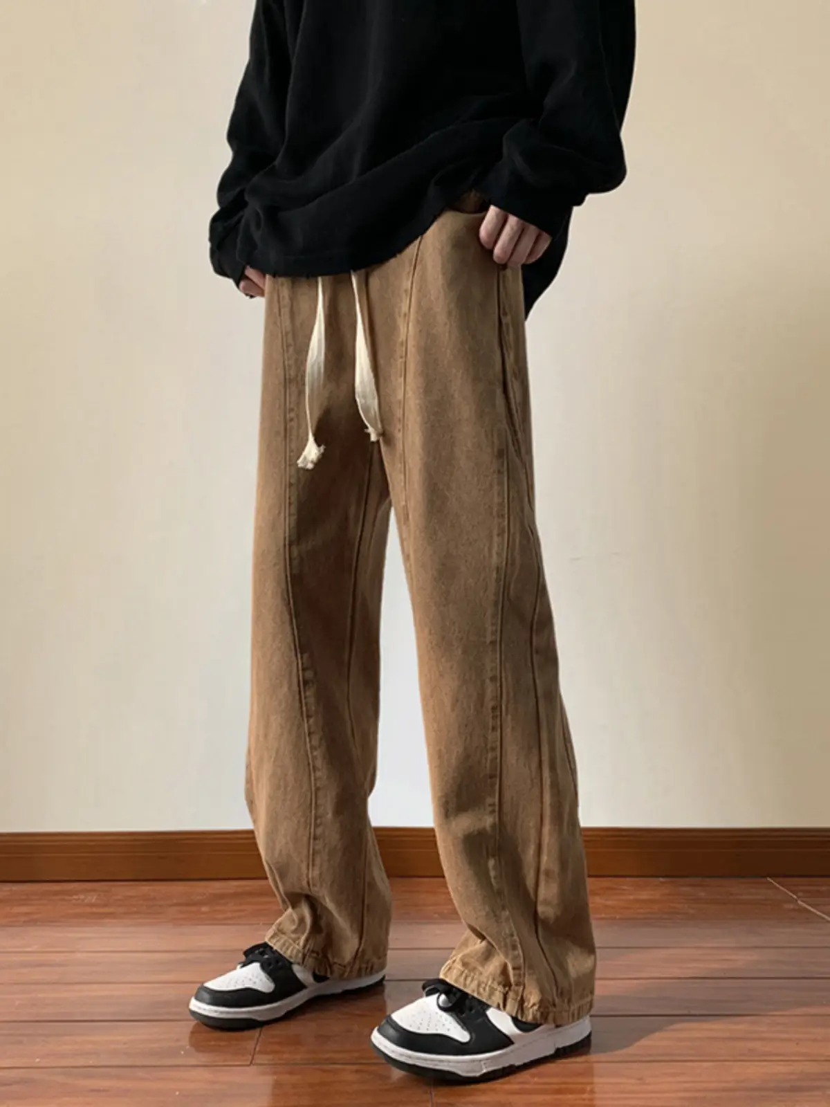Men's Retro Straight Jeans 2023 Wide Leg Casual Pants - Image 5