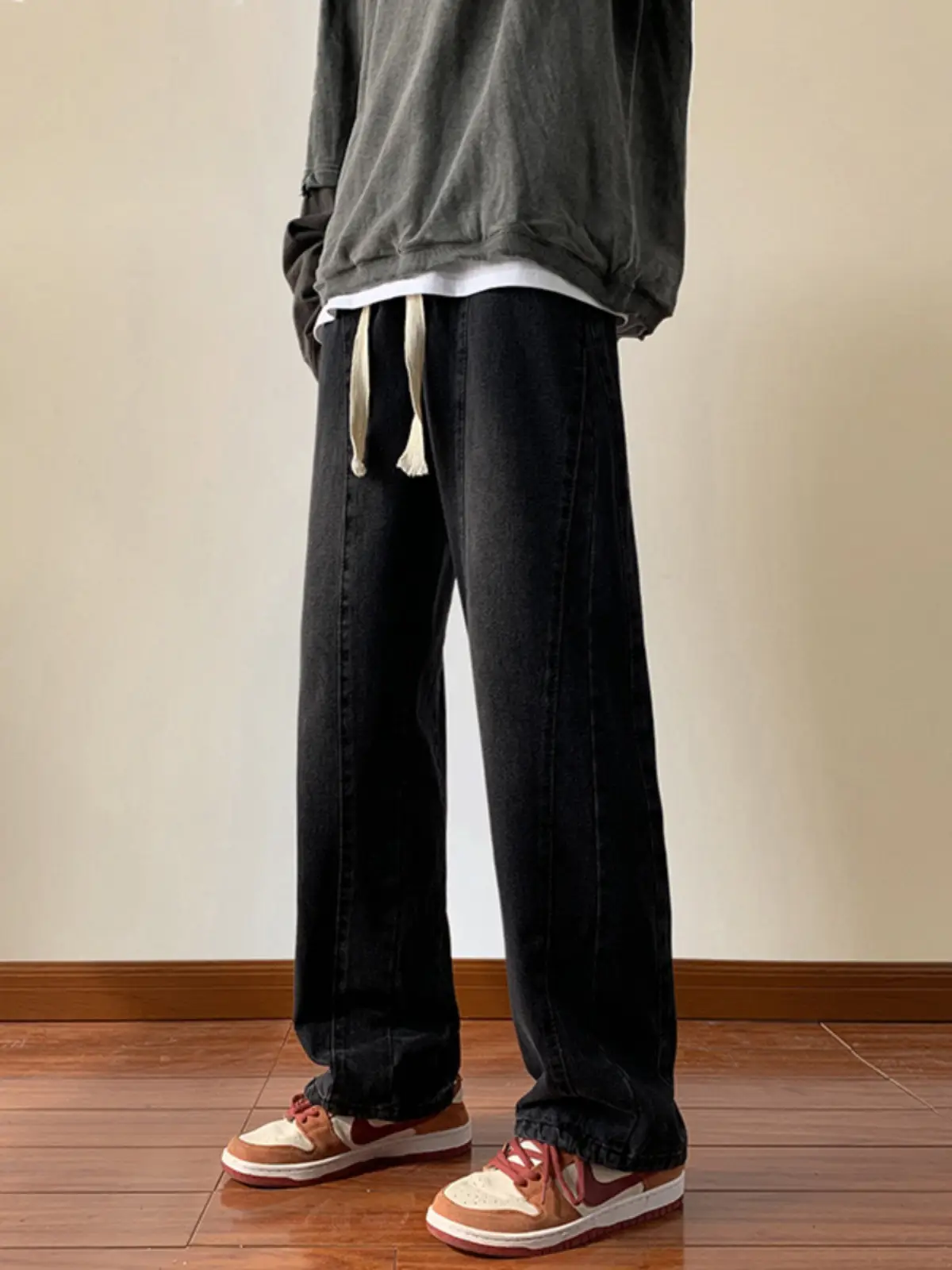 Men's Retro Straight Jeans 2023 Wide Leg Casual Pants - Image 6