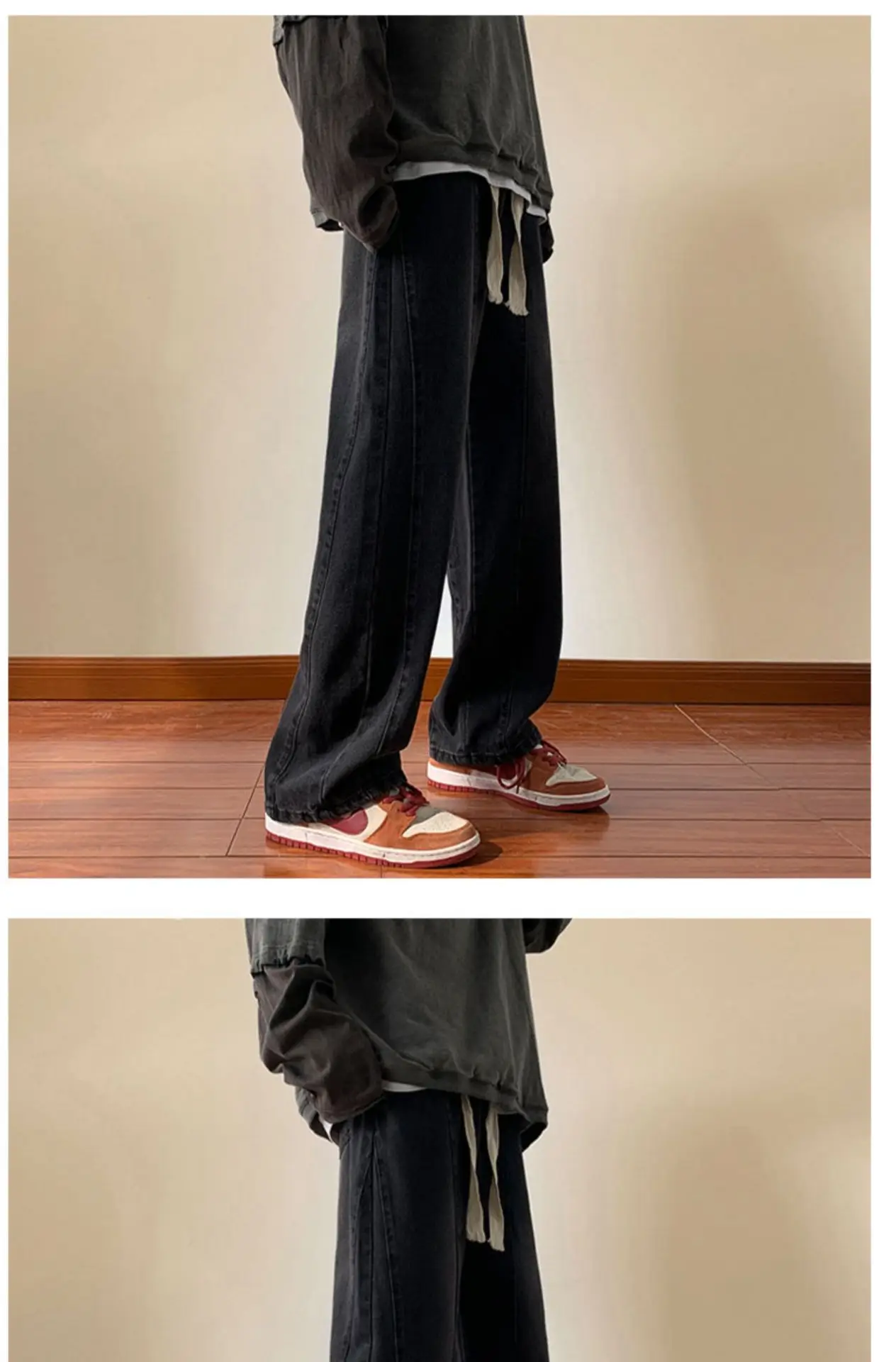 Men's Retro Straight Jeans 2023 Wide Leg Casual Pants — feature 17