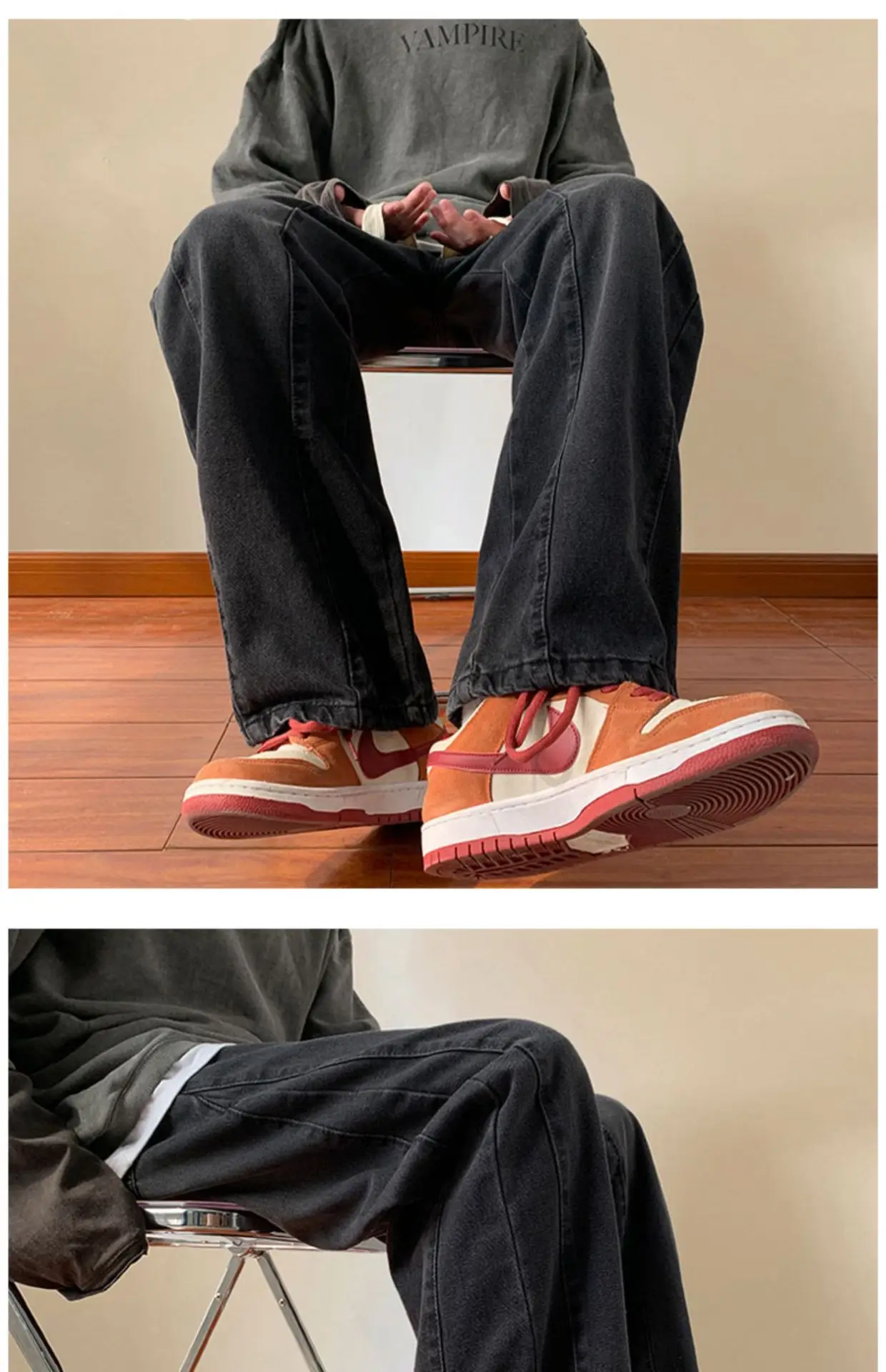 Men's Retro Straight Jeans 2023 Wide Leg Casual Pants — feature 21