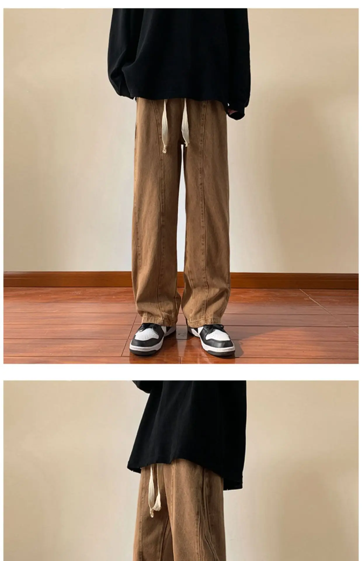 Men's Retro Straight Jeans 2023 Wide Leg Casual Pants — feature 23