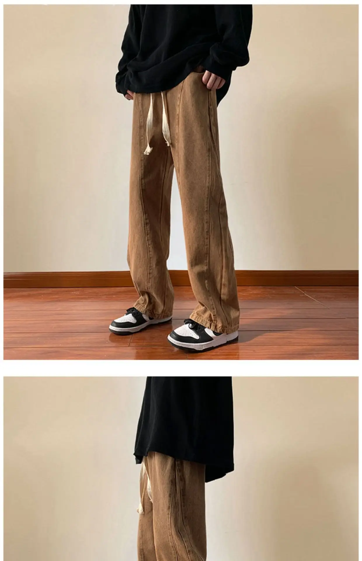 Men's Retro Straight Jeans 2023 Wide Leg Casual Pants — feature 25