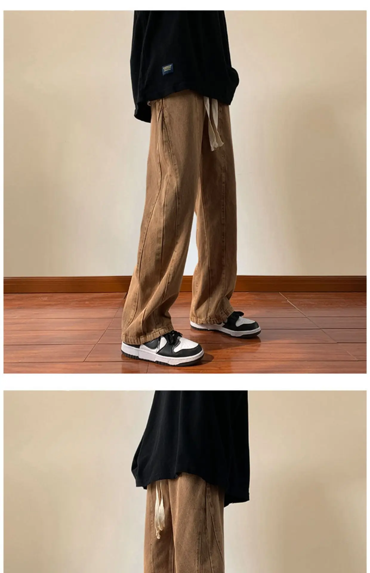 Men's Retro Straight Jeans 2023 Wide Leg Casual Pants — feature 27
