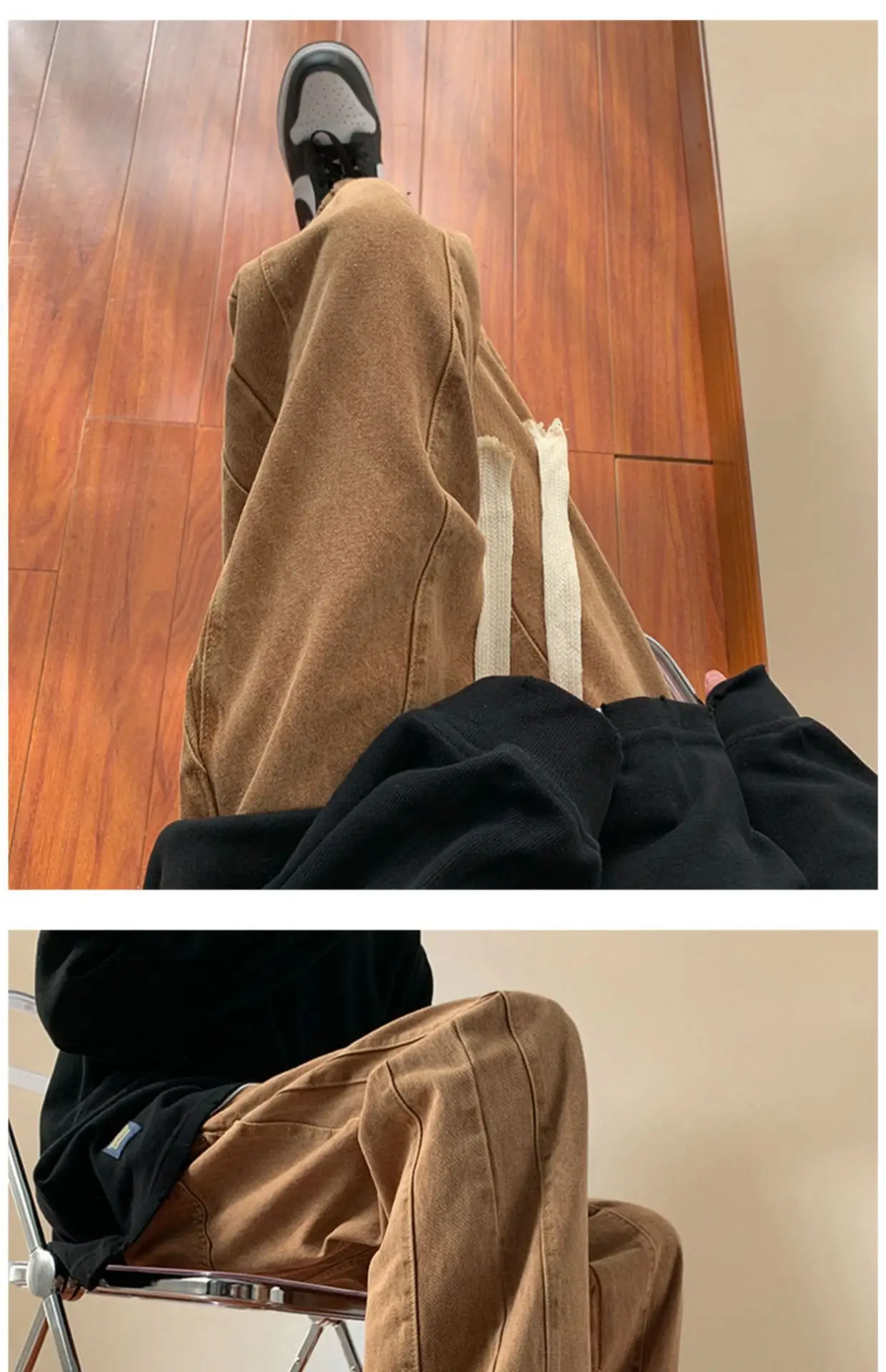 Men's Retro Straight Jeans 2023 Wide Leg Casual Pants — feature 31