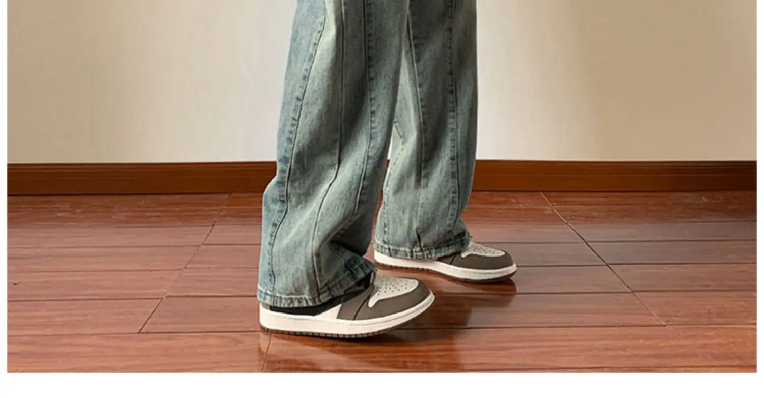 Men's Retro Straight Jeans 2023 Wide Leg Casual Pants — feature 7