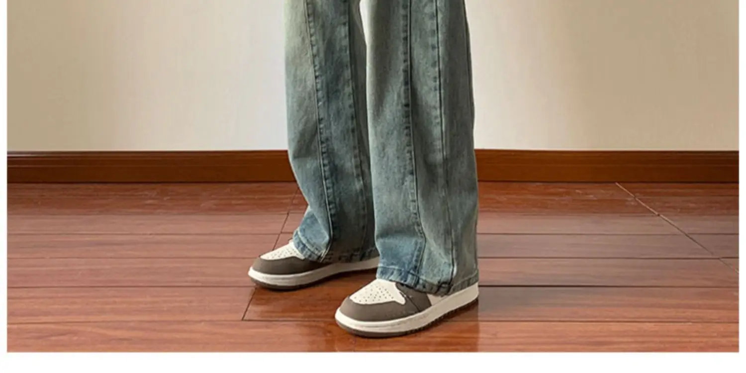 Men's Retro Straight Jeans 2023 Wide Leg Casual Pants — feature 9