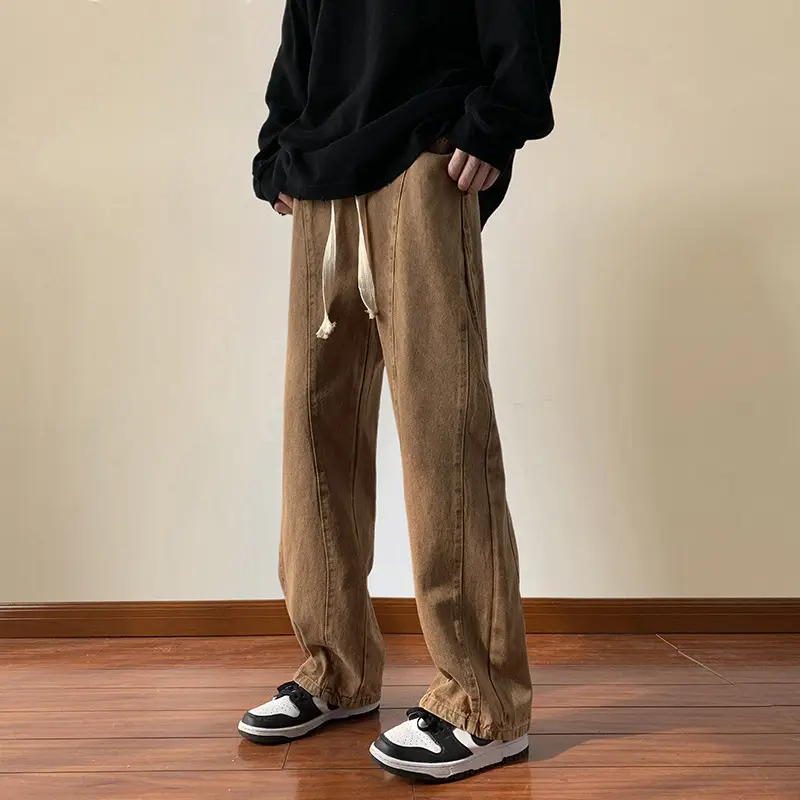 Men's Retro Straight Jeans 2023 Wide Leg Casual Pants - Image 3