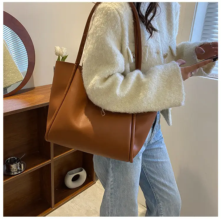 Brown Canvas Shoulder Bag for Men Women Students School Casual Japanese Style Backpack — feature 23