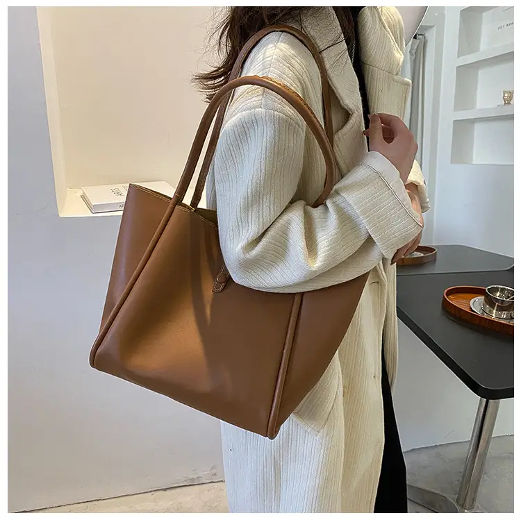 Brown Canvas Shoulder Bag for Men Women Students School Casual Japanese Style Backpack — feature 24
