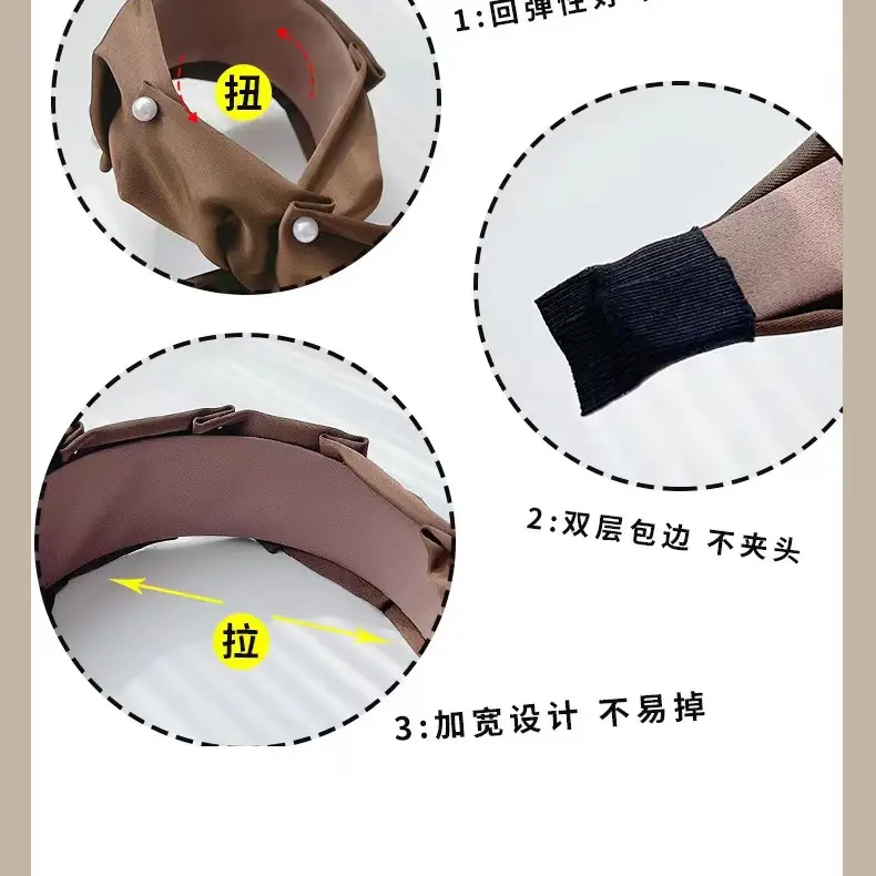 Pearl Black Wide Brim Hairpin for Women — feature 8