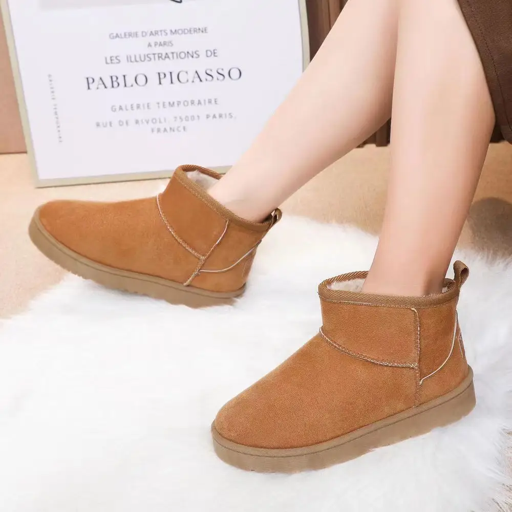 Source Factory New Winter Snow Boots Fleece-Lined and Thickeneding to Heattech Female Students' Shoes Flats-Soled Women's Cotton Shoes Dropshipping - Image 5