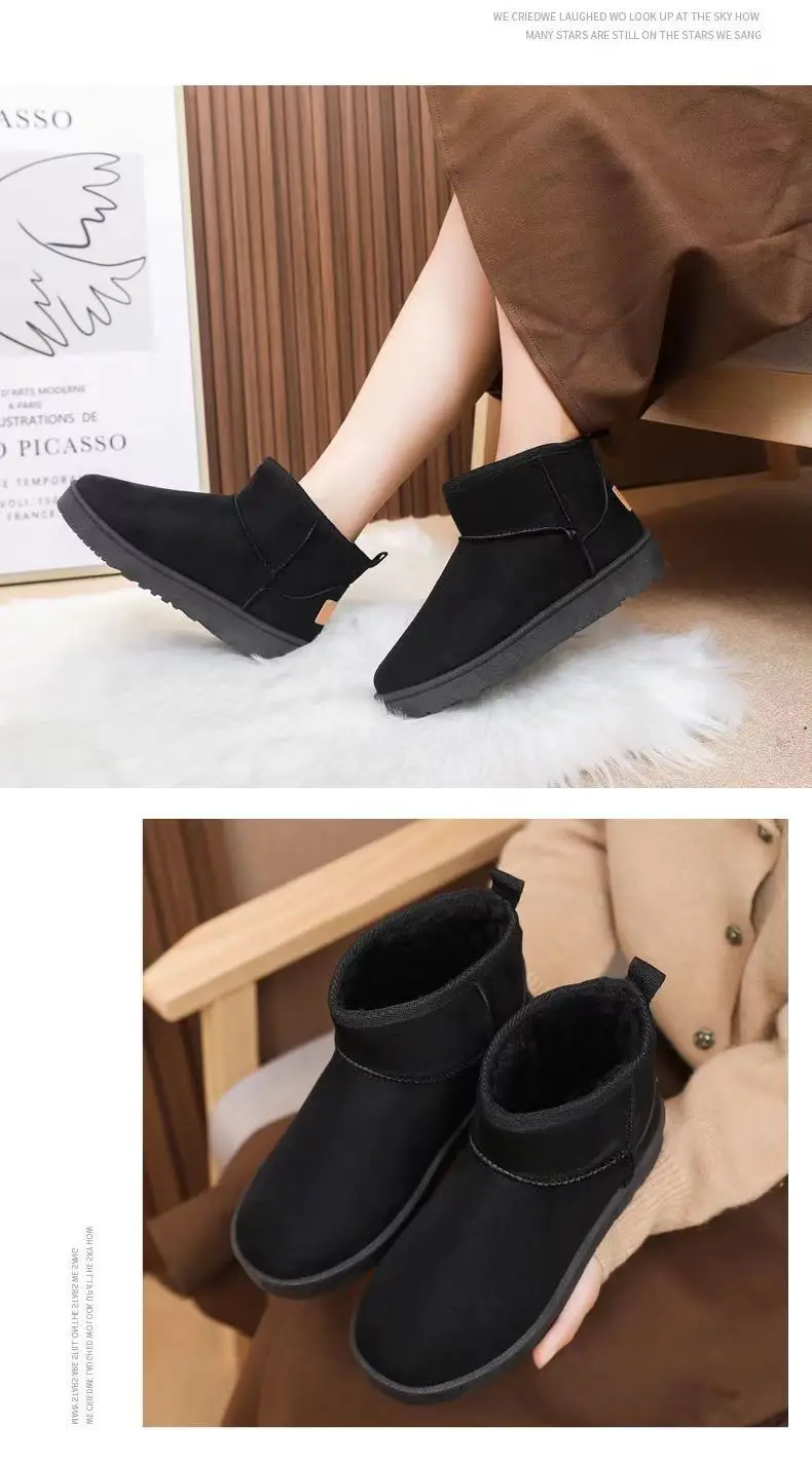 Source Factory New Winter Snow Boots Fleece-Lined and Thickeneding to Heattech Female Students' Shoes Flats-Soled Women's Cotton Shoes Dropshipping — feature 12