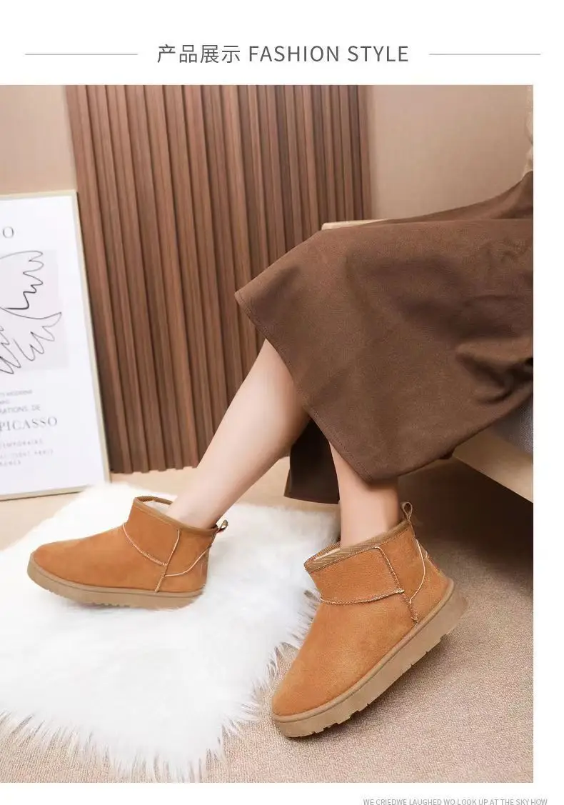 Source Factory New Winter Snow Boots Fleece-Lined and Thickeneding to Heattech Female Students' Shoes Flats-Soled Women's Cotton Shoes Dropshipping — feature 5
