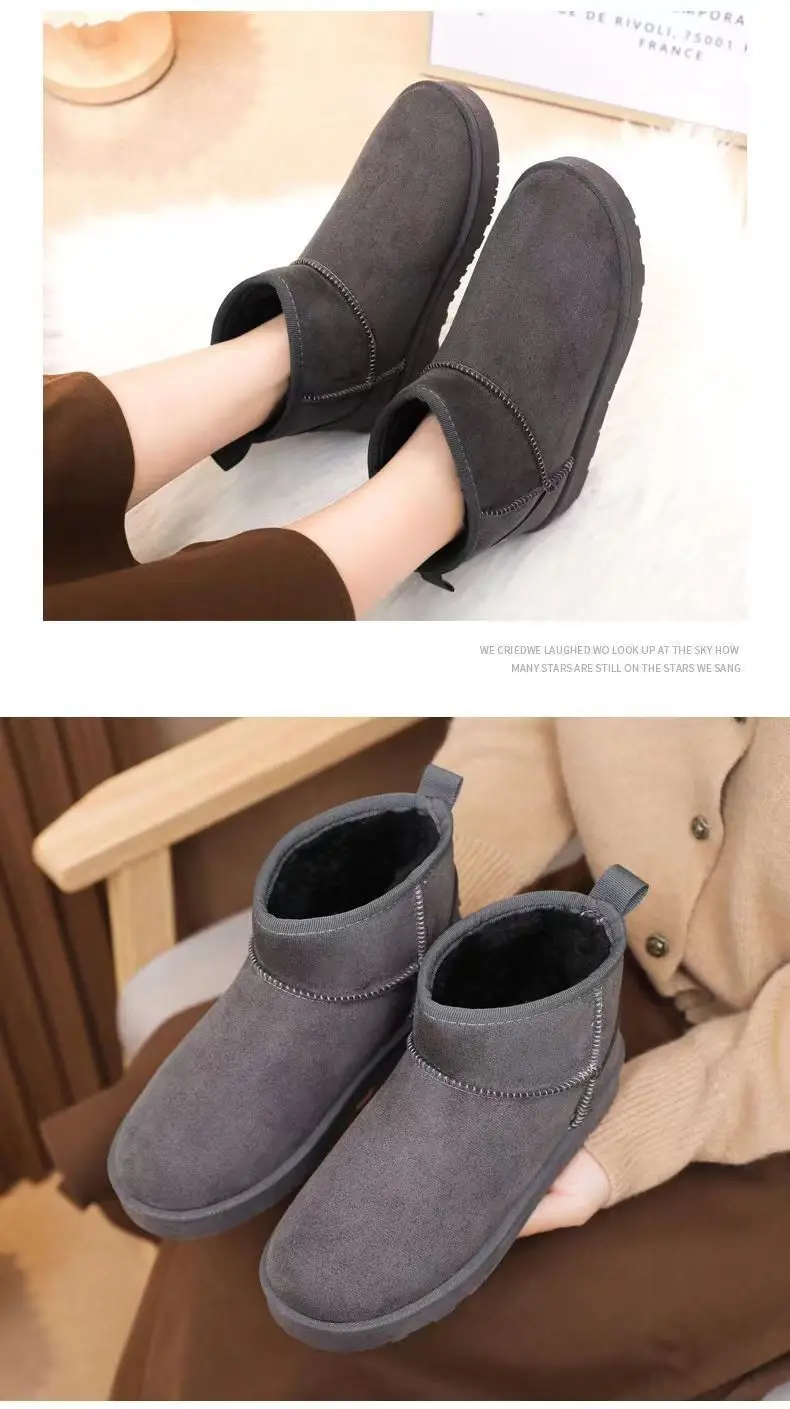Source Factory New Winter Snow Boots Fleece-Lined and Thickeneding to Heattech Female Students' Shoes Flats-Soled Women's Cotton Shoes Dropshipping — feature 7