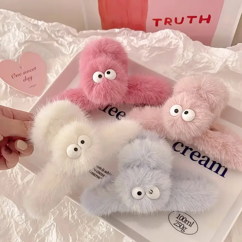 Pink Furry Hair Clip for Women 2024 - Image 8