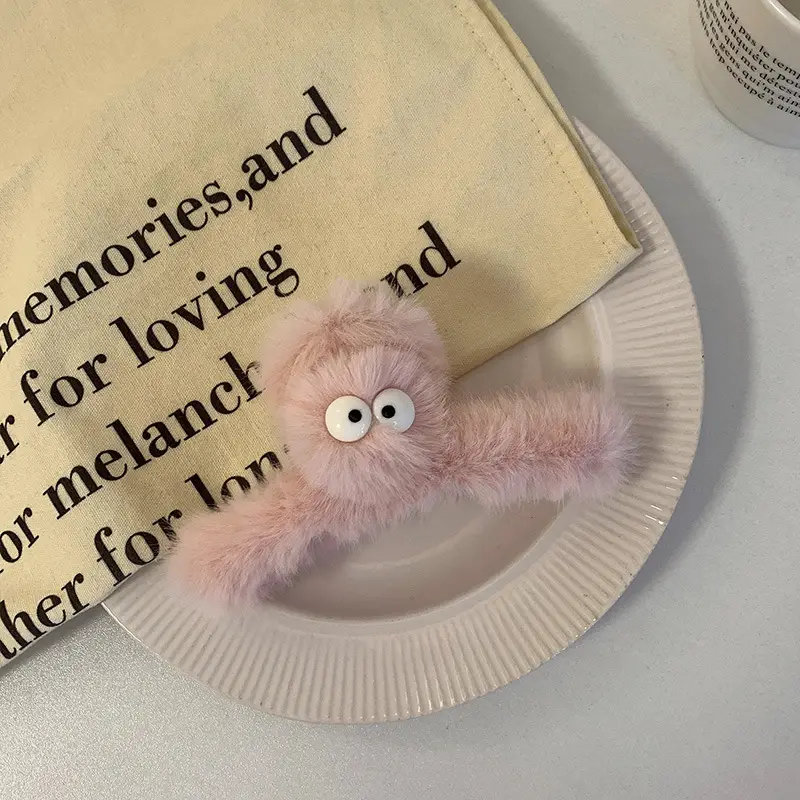 Pink Furry Hair Clip for Women 2024 - Image 4