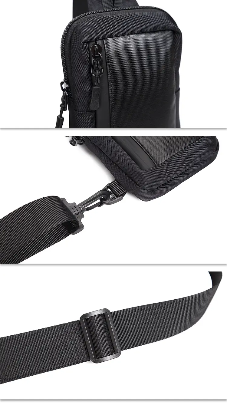Men's Lightweight Shoulder Messenger Bag Black — feature 12