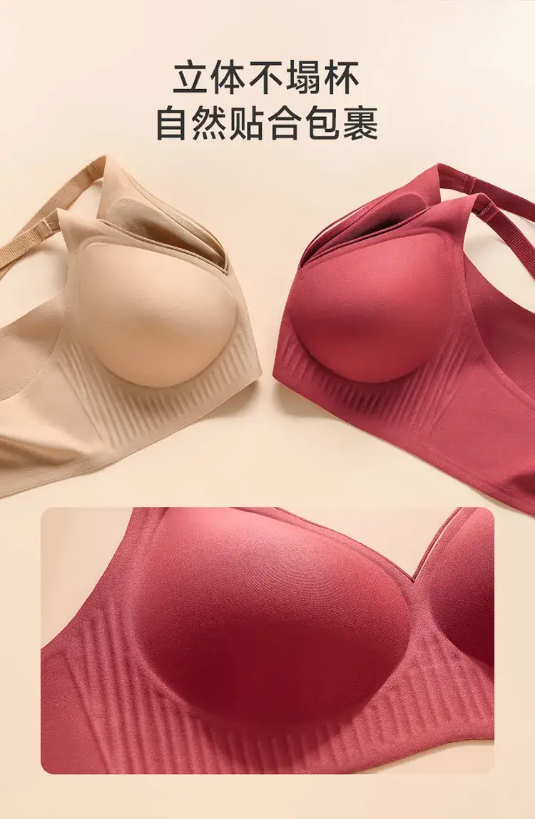 White Fixed Cup Jelly Soft Wireless Bra for Small Chest — feature 6