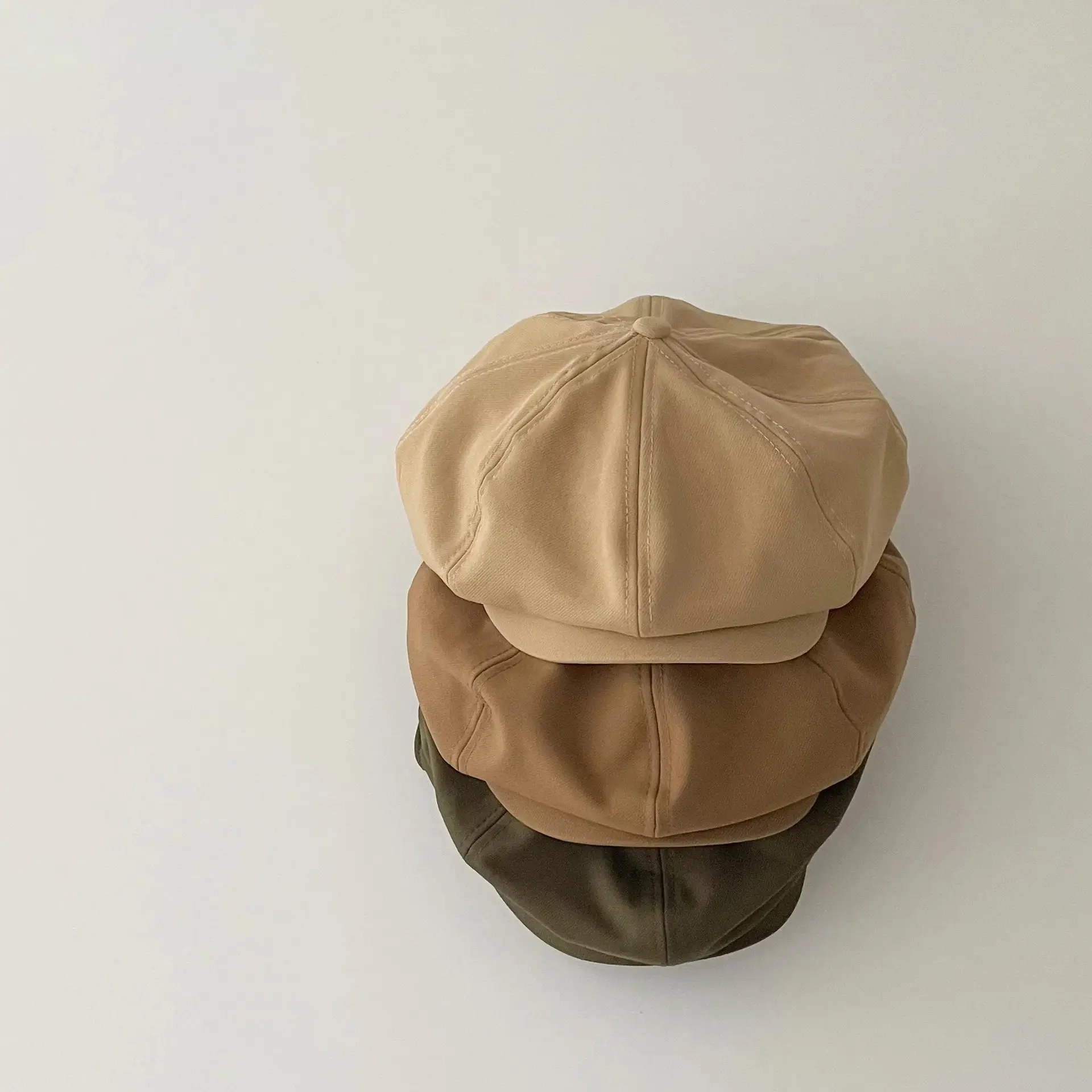 Yipan Kids Beret Cap Autumn Winter British Retro Octagonal Hat - Image 7