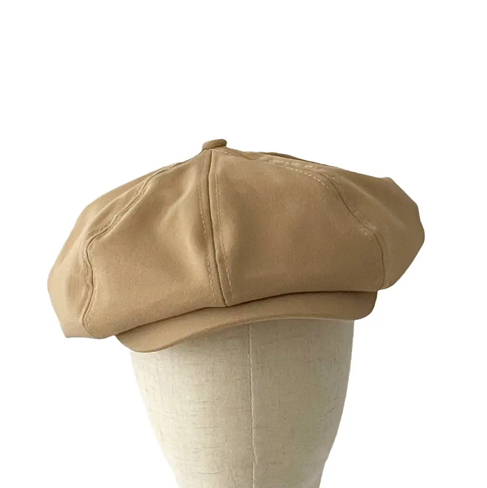 Yipan Kids Beret Cap Autumn Winter British Retro Octagonal Hat - Image 9
