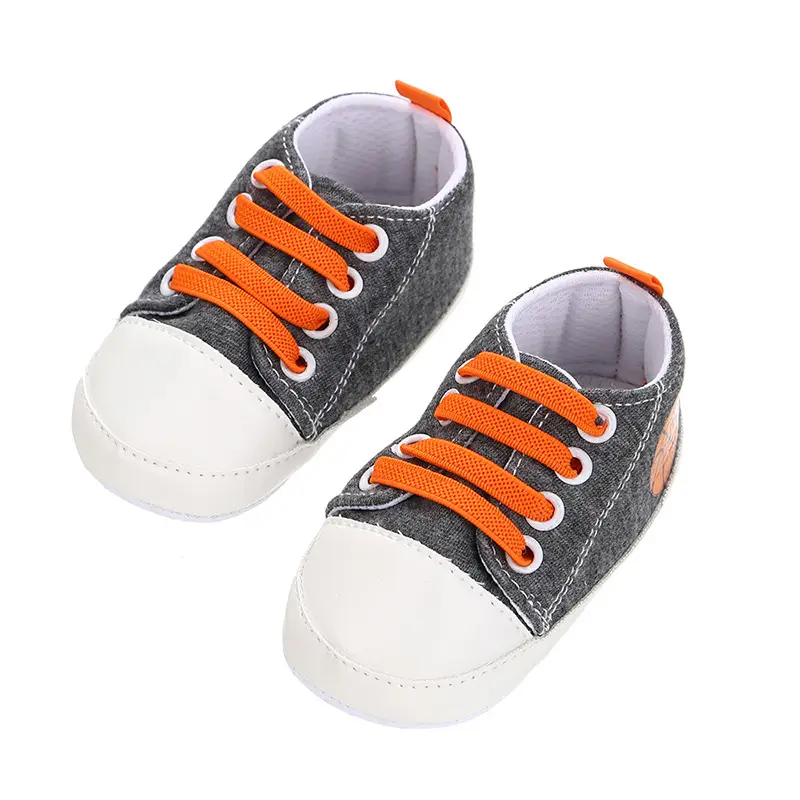 Spring and Autumn casual baby shoes knitted canvas shoes non-slip soft bottom toddler shoes baby shoes 0-18 months breathable wear-resistant