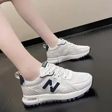 Women White Thick Sole Sports Sneakers Lightweight Height-Increasing — feature 16