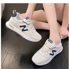 Women White Thick Sole Sports Sneakers Lightweight Height-Increasing — feature 2
