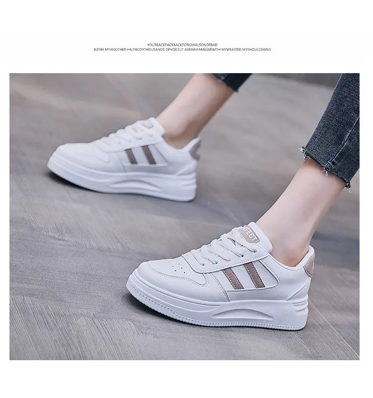 Women White Thick Sole Sports Sneakers Lightweight Height-Increasing — feature 32