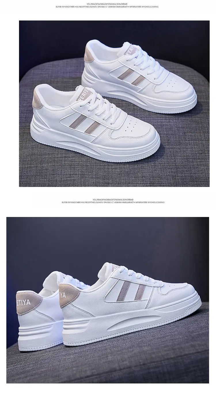 Women White Thick Sole Sports Sneakers Lightweight Height-Increasing — feature 34