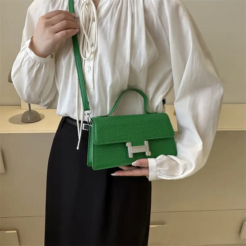 2023 Women's Casual Shoulder Bag Beige Leather - Image 8