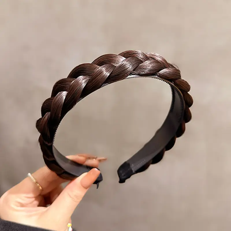New Fishbone Braided Hair Headband for Women - Image 2