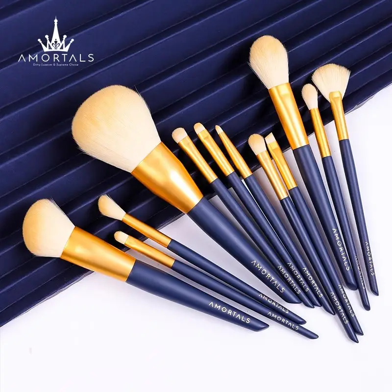 Ermutao 8-Piece Makeup Brush Set with Storage Tube & Loose Powder - Image 13
