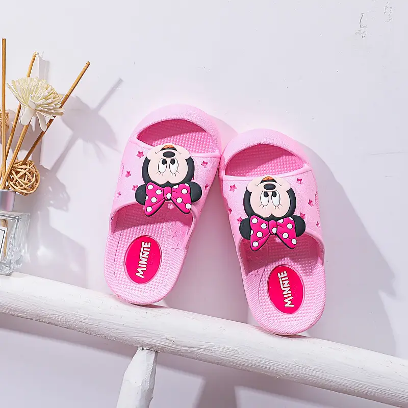 Minnie Mouse Pink Slippers for Girls 0-3 Years
