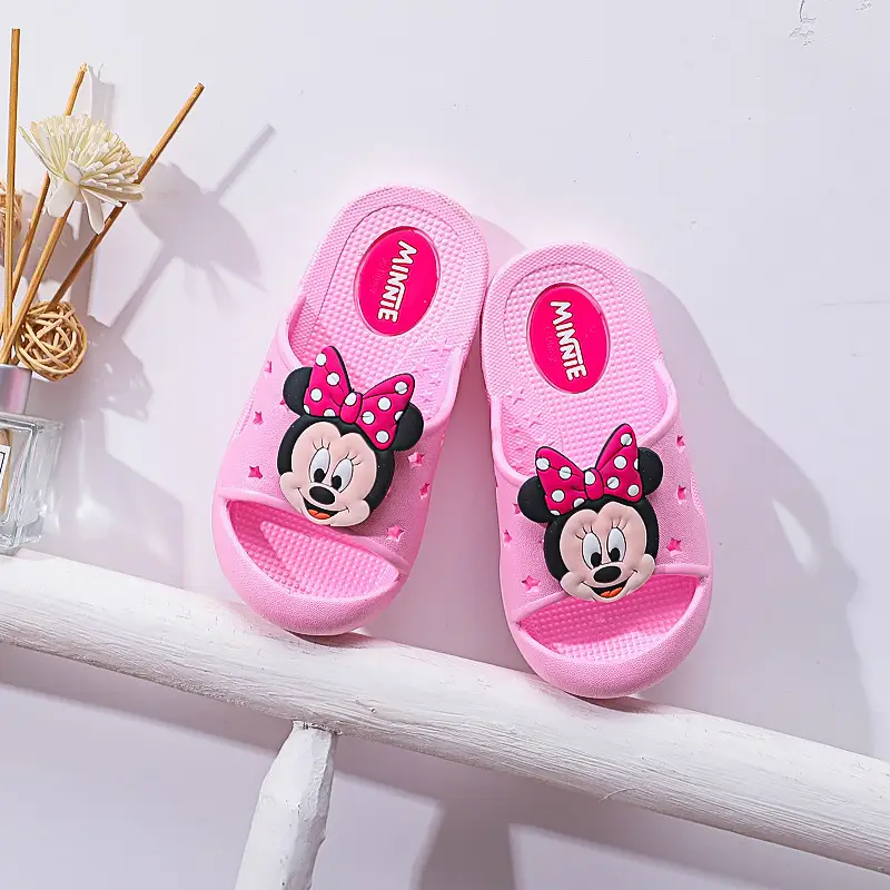 Minnie Mouse Pink Slippers for Girls 0-3 Years