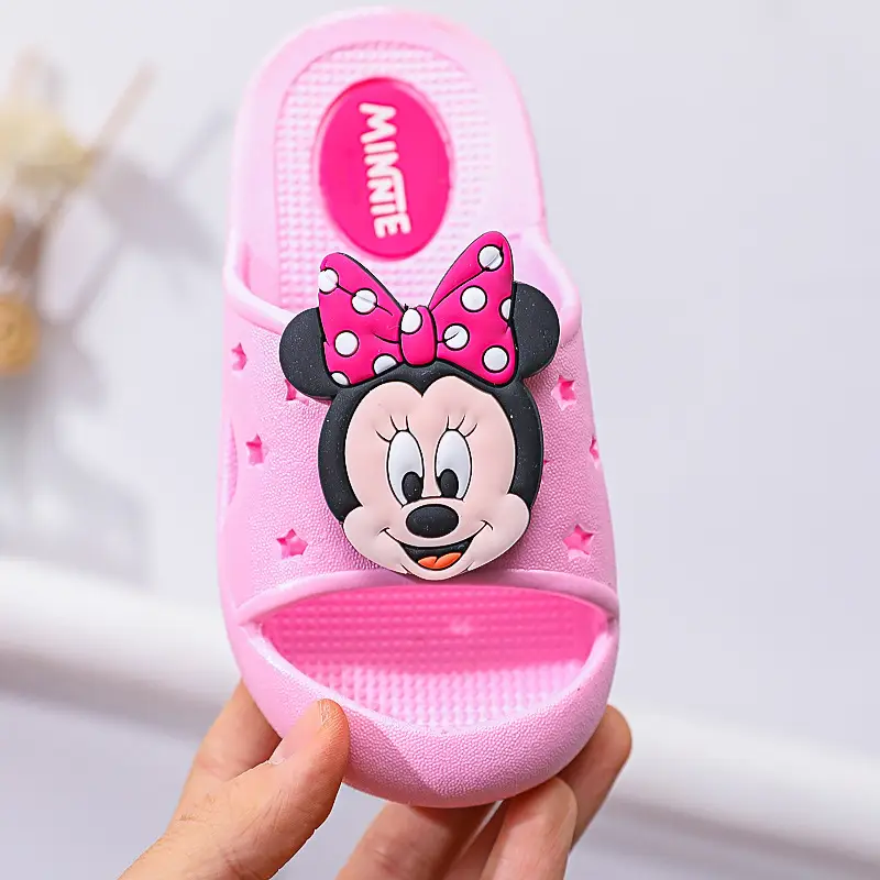 Minnie Mouse Pink Slippers for Girls 0-3 Years