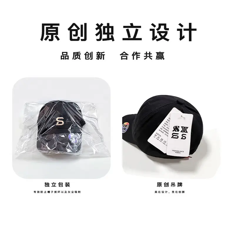 Men's Black Embroidered Baseball Cap with Logo