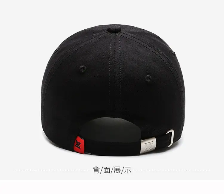 Men's Black Embroidered Baseball Cap with Logo — feature 13
