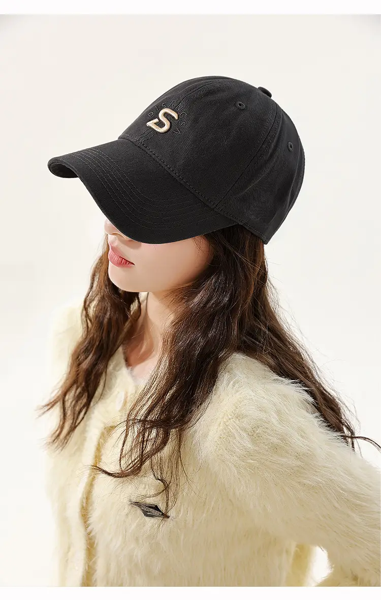 Men's Black Embroidered Baseball Cap with Logo — feature 26