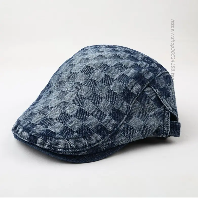 New Korean Style Plaid Anti-Wear Denim Hat for Men Women - Image 5