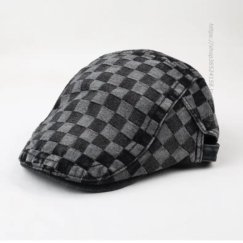 New Korean Style Plaid Anti-Wear Denim Hat for Men Women - Image 6