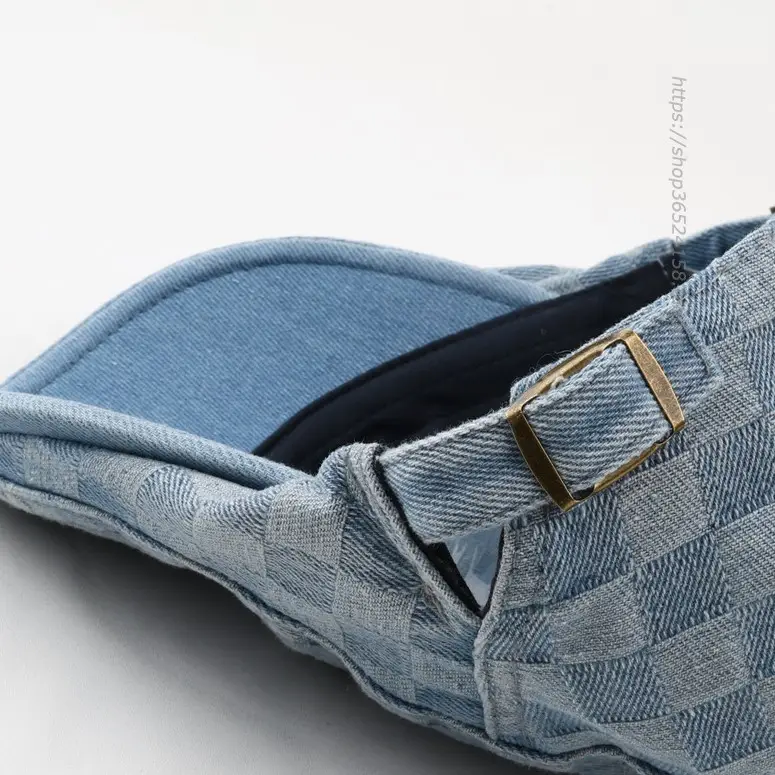 New Korean Style Plaid Anti-Wear Denim Hat for Men Women - Image 8