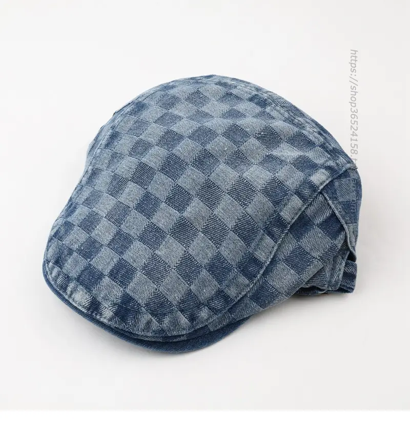 New Korean Style Plaid Anti-Wear Denim Hat for Men Women — feature 5