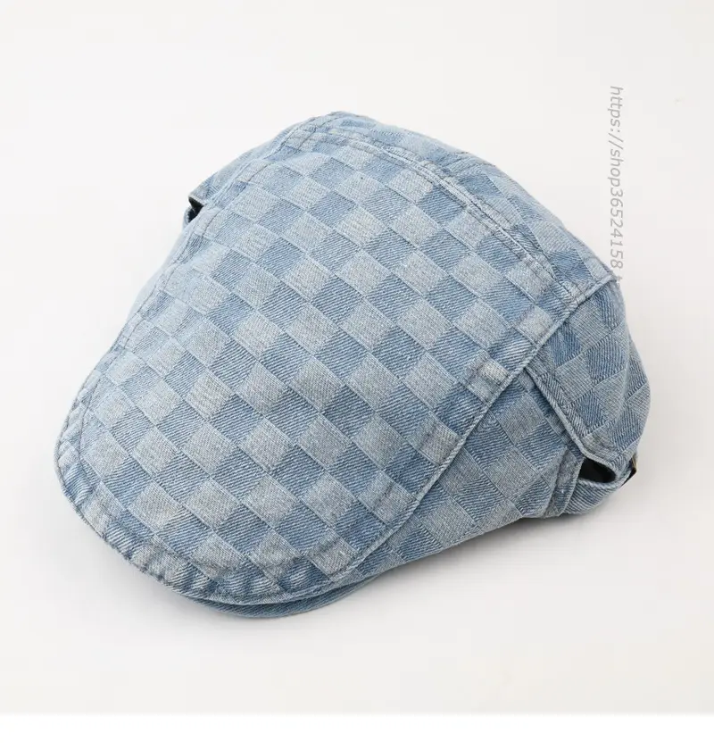 New Korean Style Plaid Anti-Wear Denim Hat for Men Women — feature 6