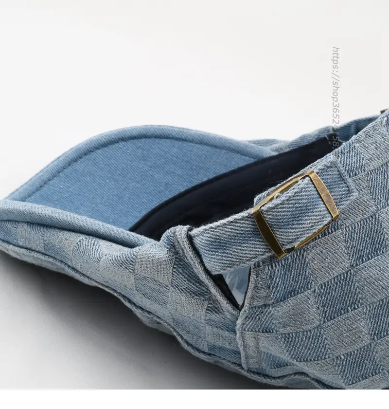 New Korean Style Plaid Anti-Wear Denim Hat for Men Women — feature 7